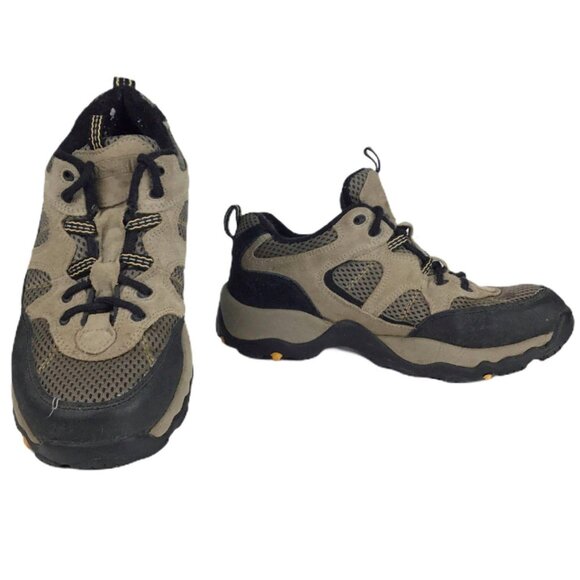 Lands End Womens 7.5M Hiking Shoes Boots Low Top Lace Up Tan Black 79771 - Picture 4 of 12